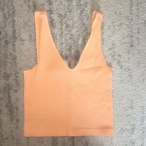 Ribbed peach tank top
